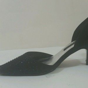 Caparros Ode Black Fabric Pumps Heels Shoes